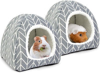 2 Pack Guinea Pig Hideout Bed Rabbit House Cave Accessories Cozy Hide-Out for Bunny Hedgehog Ferret Chinchilla&Other Small Animals
