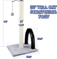 ANWA 32" Tall Sisal Cat Scratching Posts Tree for Indoor Cats Adults - Acrh Brush Cat Post - image 2