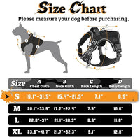 rabbitgoo Dog Harness Small Sized No Pull, Tactical Service Pet Vest with Molle and Control Handle, Adjustable and Reflective Military Harness for Easy Walking and Training, Black, S
