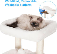 Hey-brother Cat Tree Tower - XL (28.4"×17.7"×61.0") / Rustic Brown - image 4