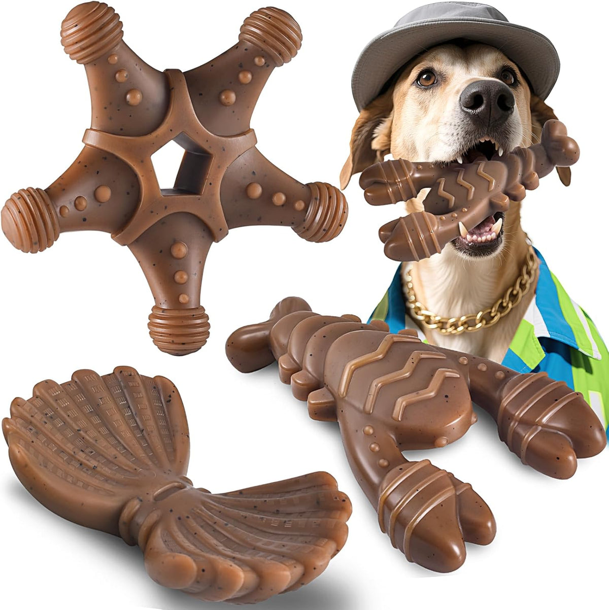 NEZIN Dog Toys for Aggressive Chewers - 3 PCS