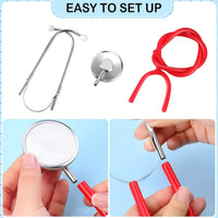 meekoo 2 Pack Kids Stethoscope Toy Halloween Cosplay Costume - Blue,Red - image 2