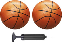ABAJI Mini Basketballs 2 Pack 5" Set with Pump Needle Durable - Brown