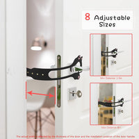 Cat Door Latch Holder, 8 Adjustable Sizes Flexible Cat Door Stopper – Essentials for Cats - 2*black - image 2