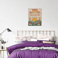 You Are My Sunshine Inspirational Canvas Wall Art Motivational Encouragements Wall Decor First Communion Gifts for Girls Boys Toddler Teens Pictures Painting Print Artwork Framed Decorations Nursery Dorm Bedroom 12"x16"
