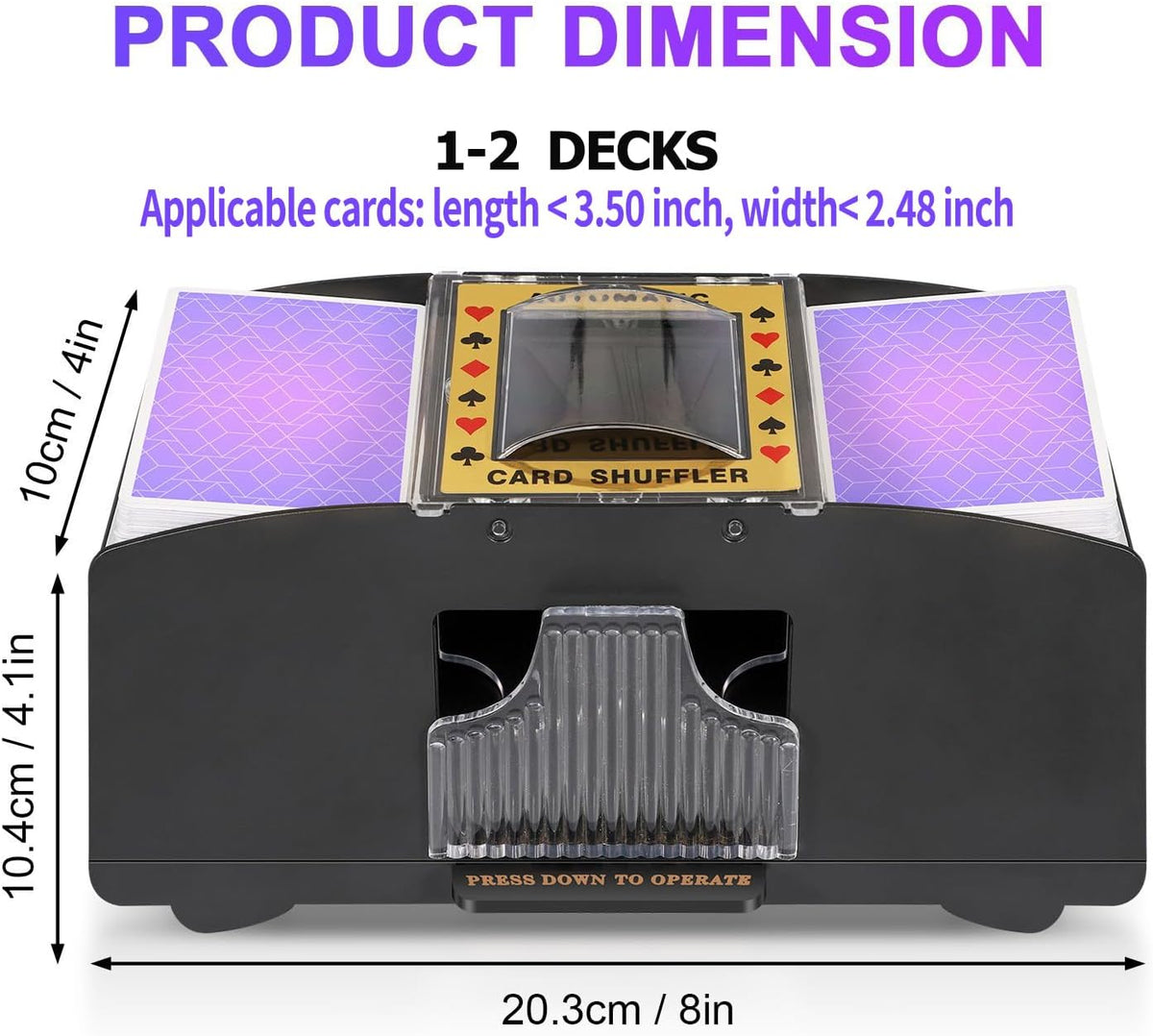 FEIERYA Automatic Card Shuffler 1/2/4/6 Decks – Fun for Kids & Family - 2 Decks - image 3
