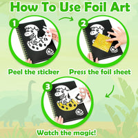 FUNNYB&G Foil Art Craft Kit for Kids - Dinosaur World - image 4