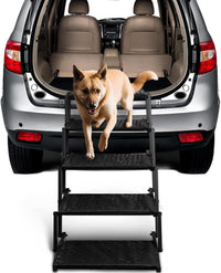 Foldable Dog Steps for Car SUV Truck - Standard 5 Steps / Black