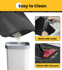 Conlun Cat Litter Trapping Mat for Small Spaces - Black / Medium (23.6" x 14.6") - image 3