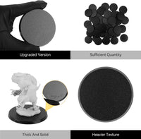 FIGURESLAB 100 black textured plastic miniature bases in 7 sizes - view 21