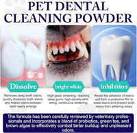 Dog Teeth Cleaning Powder - Dog Dental Powder - Targets Tartar & Reduces Plaque & Bad Breath - Teeth Cleaning Made Easy Eliminate - Formulated for Small, Medium, Large Dogs (2PCS)