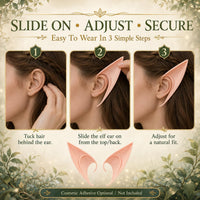 COOLJOY short pointed elf ears, 1 pair in light tone for cosplay - view 8