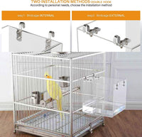 GURECOD Hanging Bird Bath Cube Bird Bathtub Bath Shower Box Bowl Cage - 6.3 x 6.3 x 6.3 inch - image 3