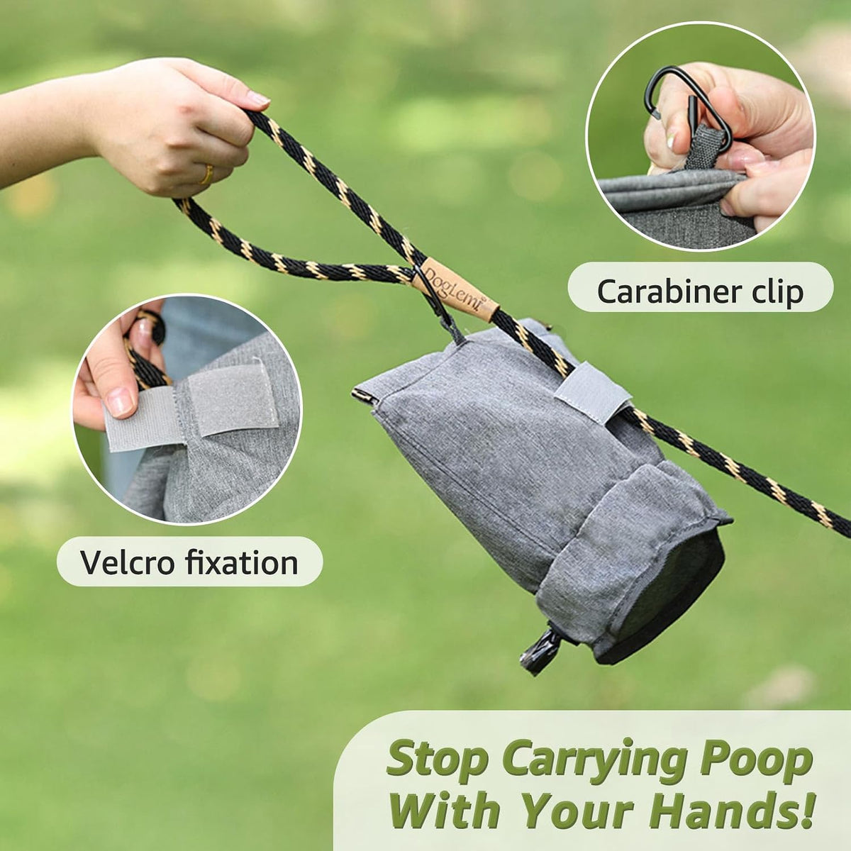 Dog Poop Bag Holder for Leash with Waste Bags Dispenser – Essentials for Dogs - image 3