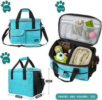 PetAmi Dog Travel Bag Organizer, Pet Supplies Diaper Tote - Medium - 14.5"L x 8.0"W x 12.0"H / Sea Blue - image 2