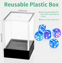 24 of Pack 16MM 6 Sided Dice Set, Two Colours D6 Game Dice Set - Green Purple Glitter - image 4