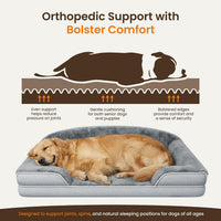 Orthopedic Dog Bed for Extra Large Dogs - Light Grey / 35.0"L x 25.0"W x 7.0"Th - image 3