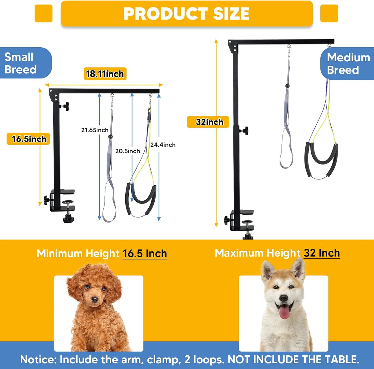 Adjustable Dog Grooming Arms for Small Medium Dogs – Essentials for Dogs - image 3