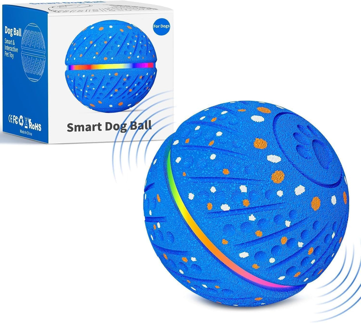 Smart Interactive Dog Toys Ball for Aggressive Chewers Small Medium