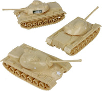 TimMee Toy Tanks for Plastic Army Men, OD Green WW2 3pc - Tan