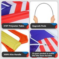 Kite, Large Delta Kites for Kids and Adults - Red-1 - image 3