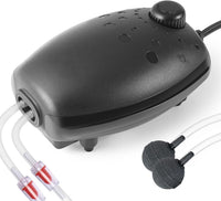 HITOP 3W 80GPH Adjustable Aquarium Air Pump - 3W-Black