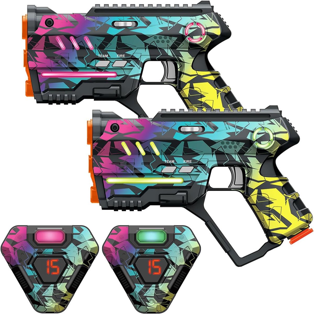 Laser Tag Set of 2, Lazer Tag Game for Kids Indoor & Outdoor Play, Gift Ideas for Kids Teens - 2 Pack