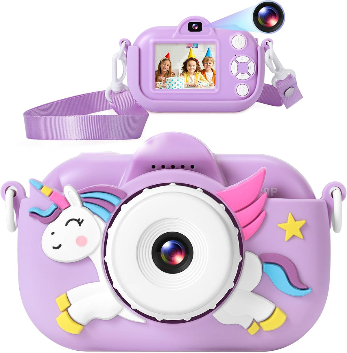 MAVOKIS Kids Camera Digital Camera for Age 3-8 - Eggplant Purple