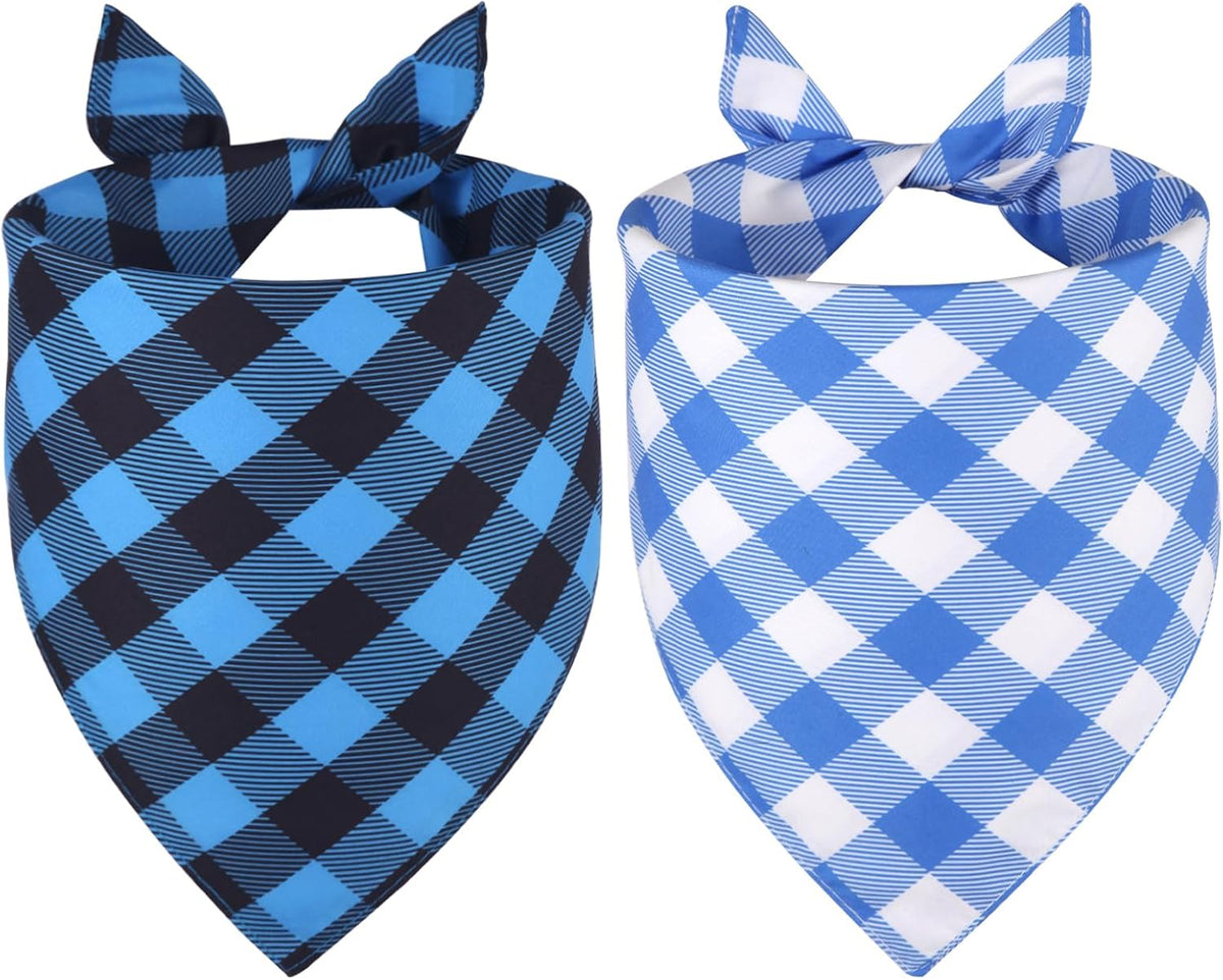 Halloween Dog Bandanas Pink Black XLarge 2PCS - blue-25 / Small