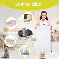 24-pack jumbo cat litter box liners with drawstring, 37 x 18 inches - view 2