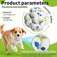 Upgrade Dog Balls Interactive Toys for Aggressive Chewers, Indestructible Tennis Durable Bouncy for Fetch Game, Lightweight Floating, White