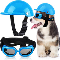 Frienda Dog Helmet and Goggles - S / Blue