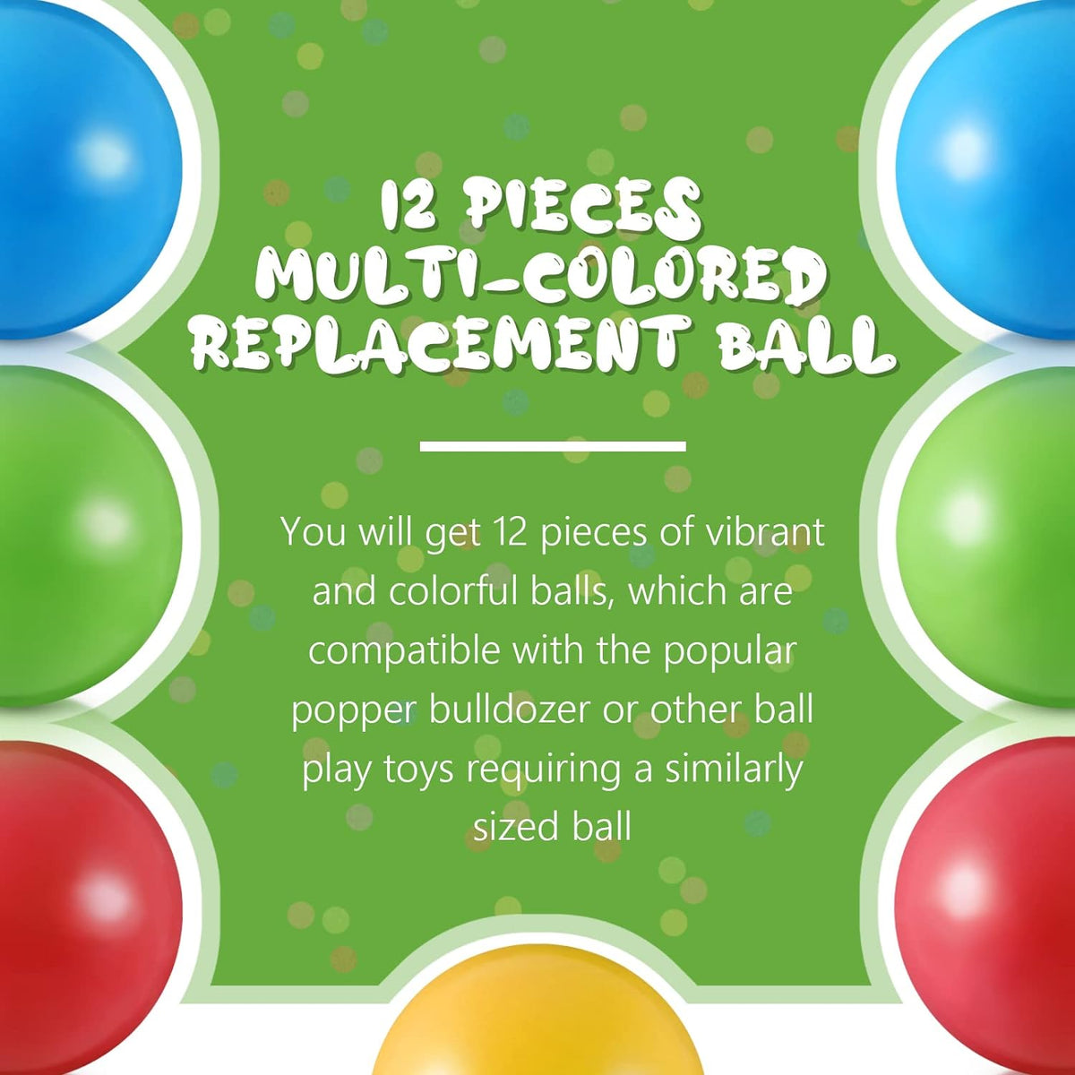 Civaner 12 Pieces Plastic Replacement Balls 1.75 Inch for Toddler - 12 / Classic - image 3