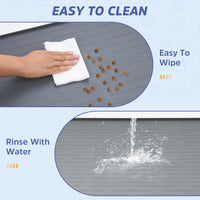 Large Dog Mats for Food and Water - Gray / 32"L x 24"W - image 4
