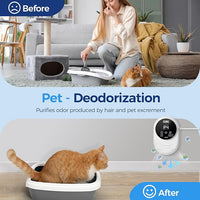 Ozone Odor Eliminator for Strong Odor 99% Cat Litter Deodorizer Pets Poof Odor Removal Air Ionizers Home Plug-in Air Purifier for Bedroom, Toilet, Kitchen, Shoe, Smoke, Formaldehyde Air Freshener