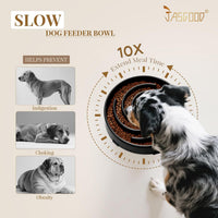 JASGOOD Slow Feeder Dogs Bowl for Large Medium Dogs - Large / A-Black - image 3