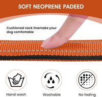 Reflective Dog Collar, Adjustable Nylon for Medium Dogs - Orange / XS:width 5/8"neck 8-10.5" - image 3