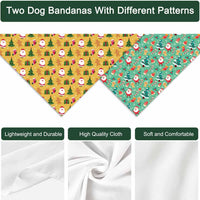 Halloween Dog Bandanas 2 Pack Reversible Triangle Scarf – Essentials for Dogs - Christmas - image 3