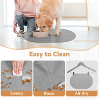 MontVoo Absorbent Dog Food Mat-Dog Mat for Food and Water Bowl - Lightgrey / 23"x34" - image 3
