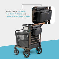 Pet XL Foldable Cart - Adjustable & Portable Pet Stroller with Caddy, Shopping Basket, Foam Filled Rubber Wheels & Storage - Carriage for Small & Medium Dogs, Cats Under 75 lbs