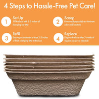 Disposable Litter Boxes – Daily Care for Cats - Brown / Large 6-Pack - image 2