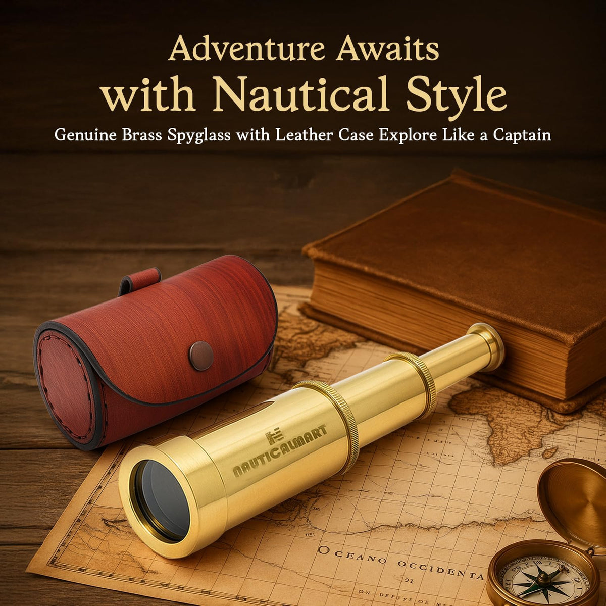 Solid Brass Handheld Telescope 6" - image 2