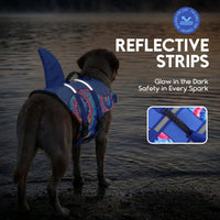 ASENKU Dog Life Jacket, Pet Safety Vest for Swimming & Boating - Xx-large / Blue Bandhnu - image 4