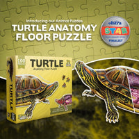 Genius Games shark anatomy floor puzzle showing a great white shark and its anatomy - view 22