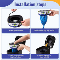 4 Pack Cat Litter Refill Bags, Non-See-Through Jumbo 120FT Cartridge Refill Total Up to Over 16 Months Per Cat for Odor Control, Compatible with Genie Standard, Plus, Style