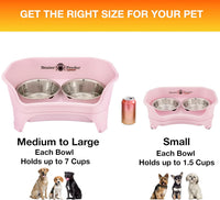 Neater Feeder Express Mess Proof Dog Bowls Elevated for Small Breeds - Small w/ Standard Bowls / Pink - image 4