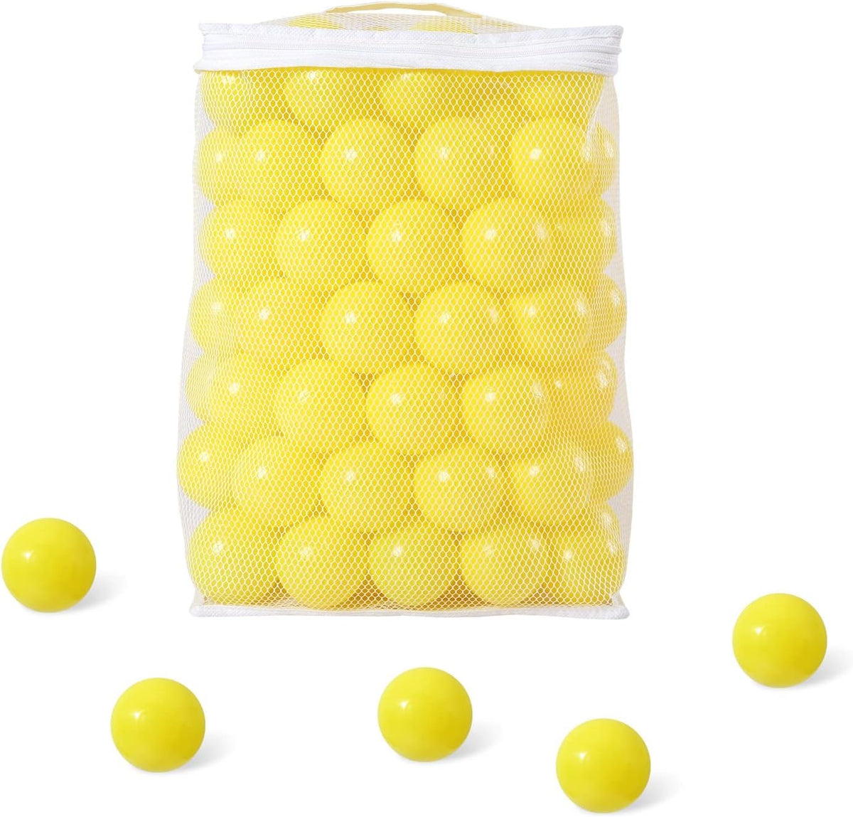 Ball Pit Balls for Kids, Plastic Refill 2.2 Inch Balls - Yellow