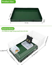 Guinea Pig Litter Box, Hay Holder, Cage Liner - 32''x24'' / Green - image 3