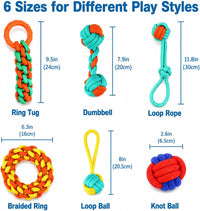 Aitmexcn Large Dog Toys for Aggressive Chewers - 6 Pack Teething-Medium - image 2