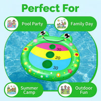 JOINBO inflatable shark pool cornhole board floating with 3 bean bags - view 14